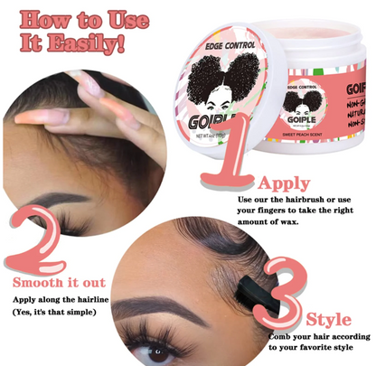 Goiple Edge Control Wax Sweet Peach 4 oz