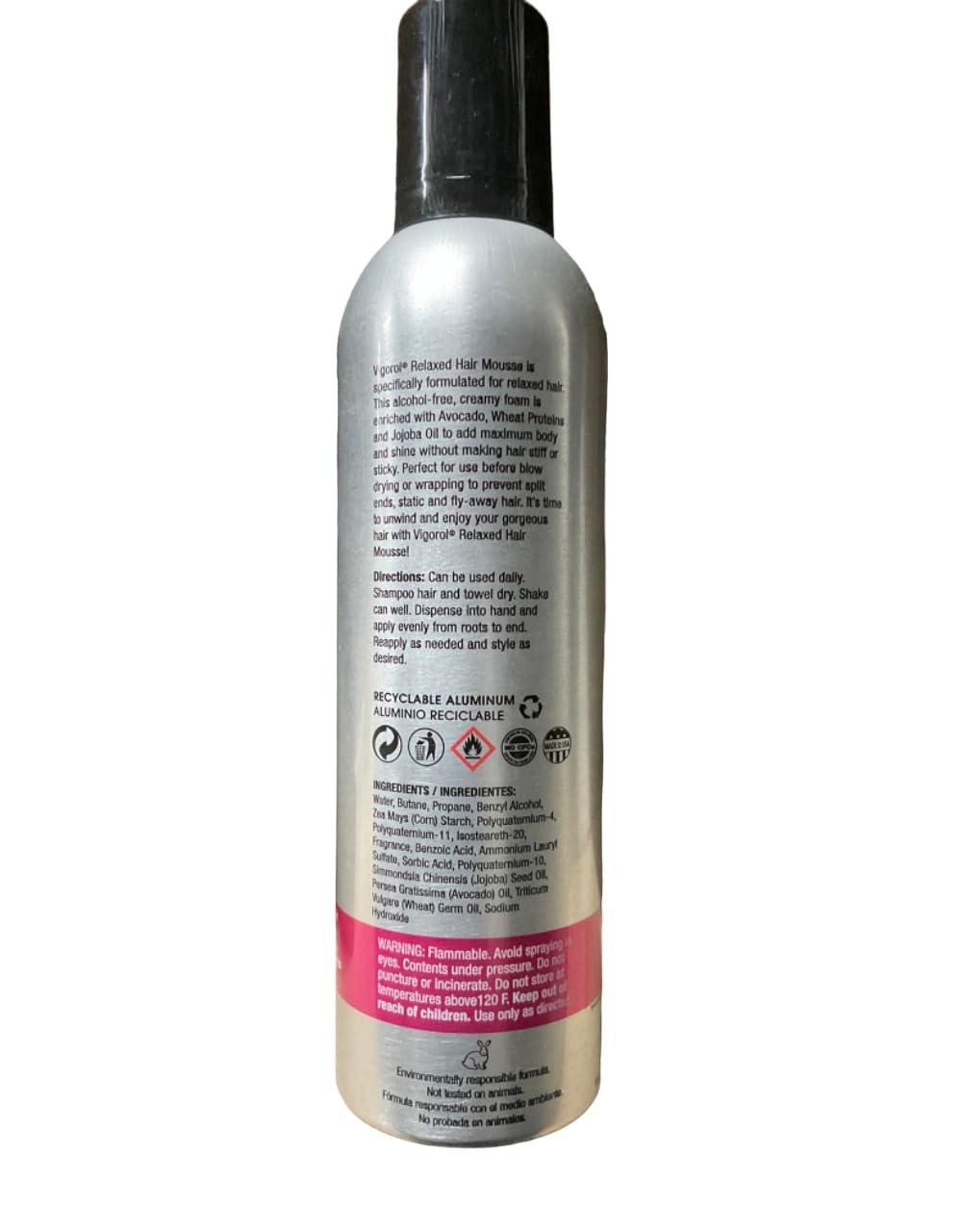 Vigorol Relaxed Hair Mousse 12 oz