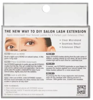 Vluxe Extended Faux Mink Clear Band Cluster Lashes