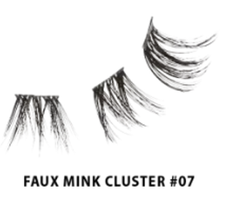 Vluxe Extended Faux Mink Clear Band Cluster Lashes