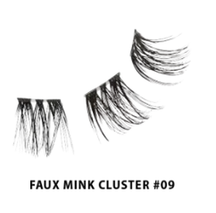 Vluxe Extended Faux Mink Clear Band Cluster Lashes
