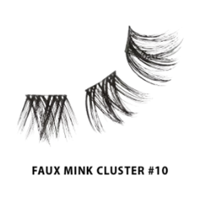 Vluxe Extended Faux Mink Clear Band Cluster Lashes