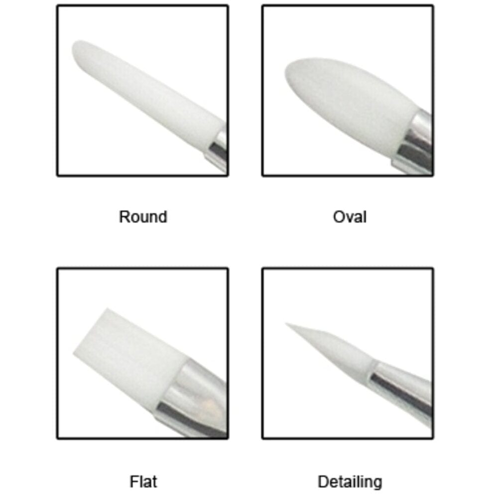 DL Professional 4 PC Gel Nail Brush Set #DL-C95