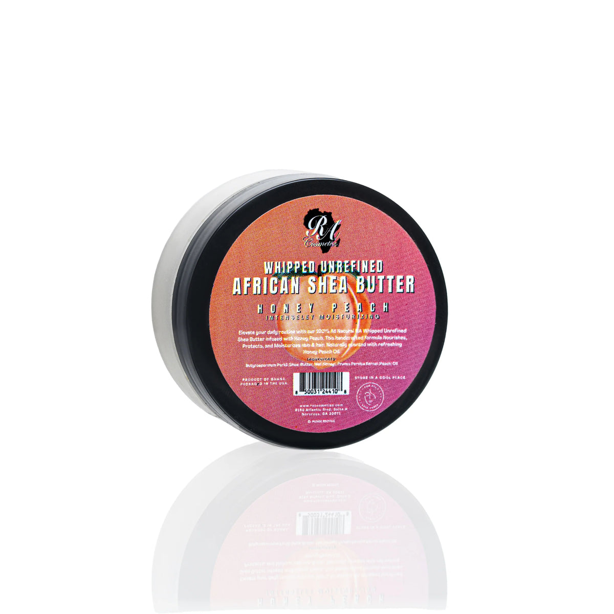 Ra Cosmetics 100% Pure Whipped Shea Butter Honey Peach 12oz