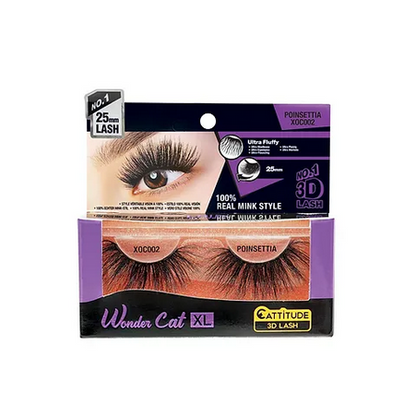 Ebin New York Wonder Cat XL Real Mink Strip Lashes XOC