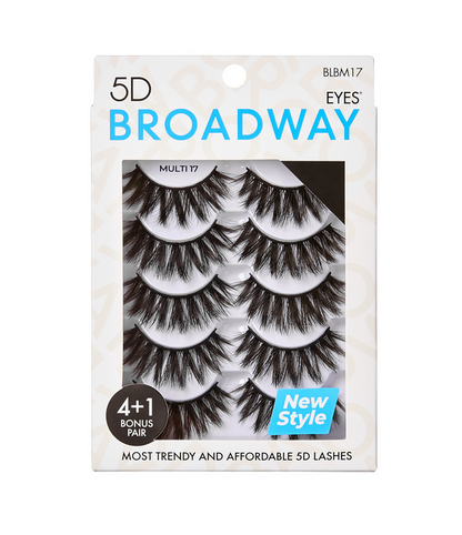 Broadway Eyes 5D Strip Lashes 5 Pair Multipack