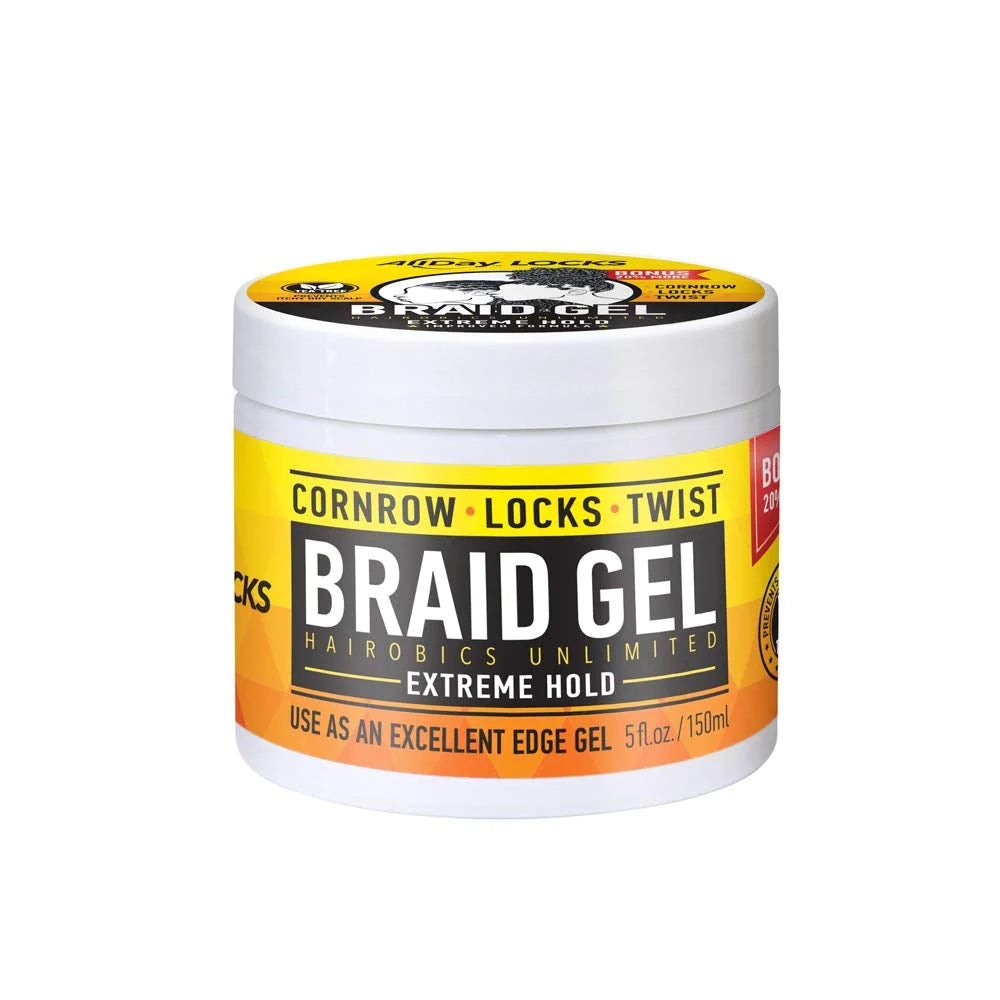 2 Packs AllDay Locks Braid Gel 5oz