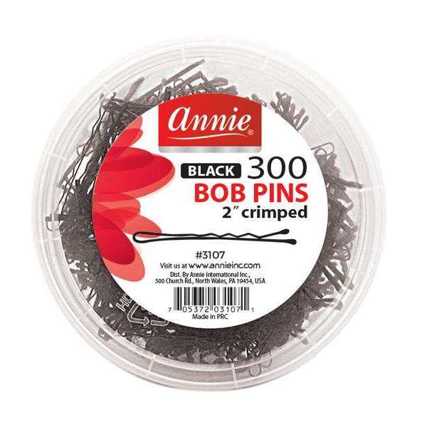 Annie Black 300 Bob Pins #3107
