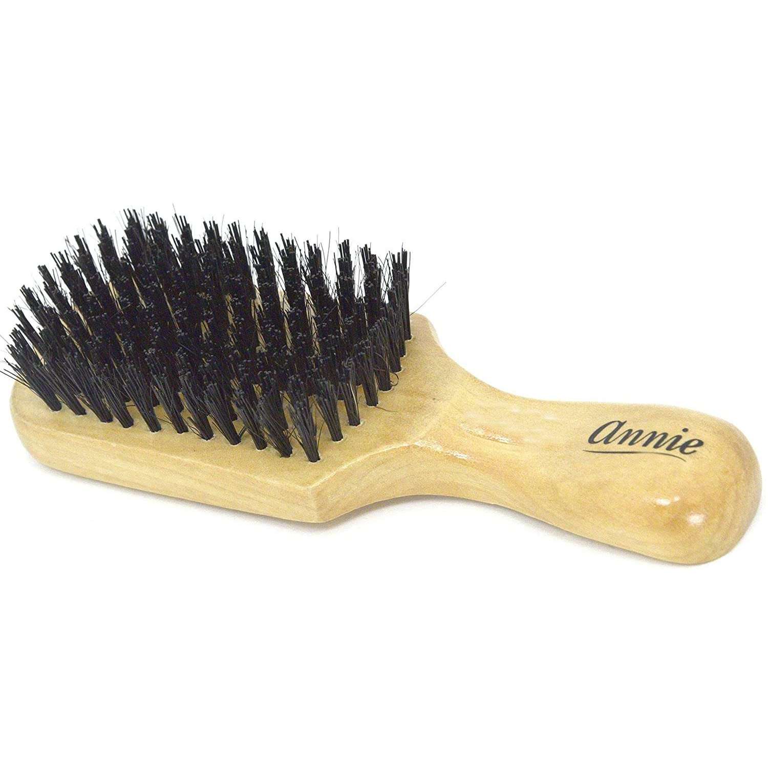 Annie Hard Wave Boar & Nylon Bristle Brush Light Brown