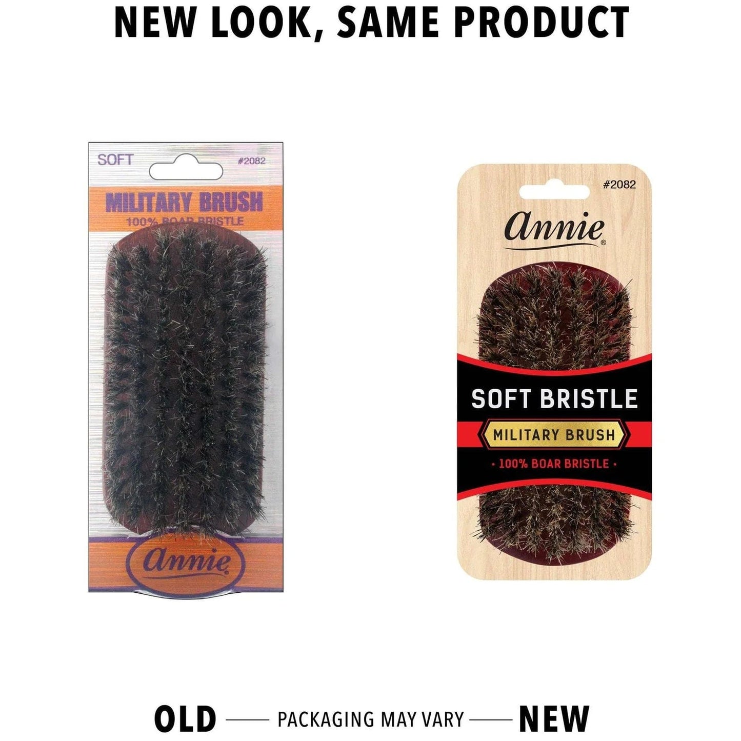 Annie: Soft 100% Boar Bristle Military Brush #2082