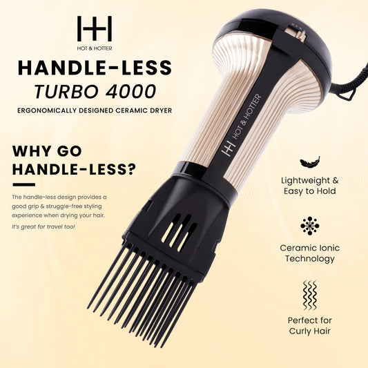 Hot & Hotter Turbo 4000 Ceramic Handless, Hair Dryer