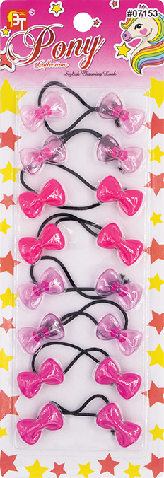 Beauty Town Kids Ponytail Holders With Beads - Assorted Colors