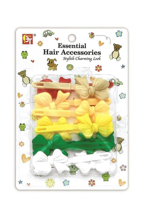 Beauty Town Gift Bow Hair Barrettes - Assorted Colors