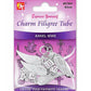 Beauty Town Silver Charm Filigree Tube