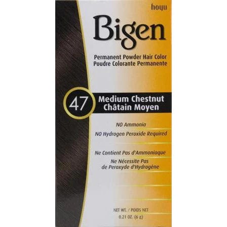 Bigen Permanent Powder Hair Color 47 Medium Chestnut 0.21 oz