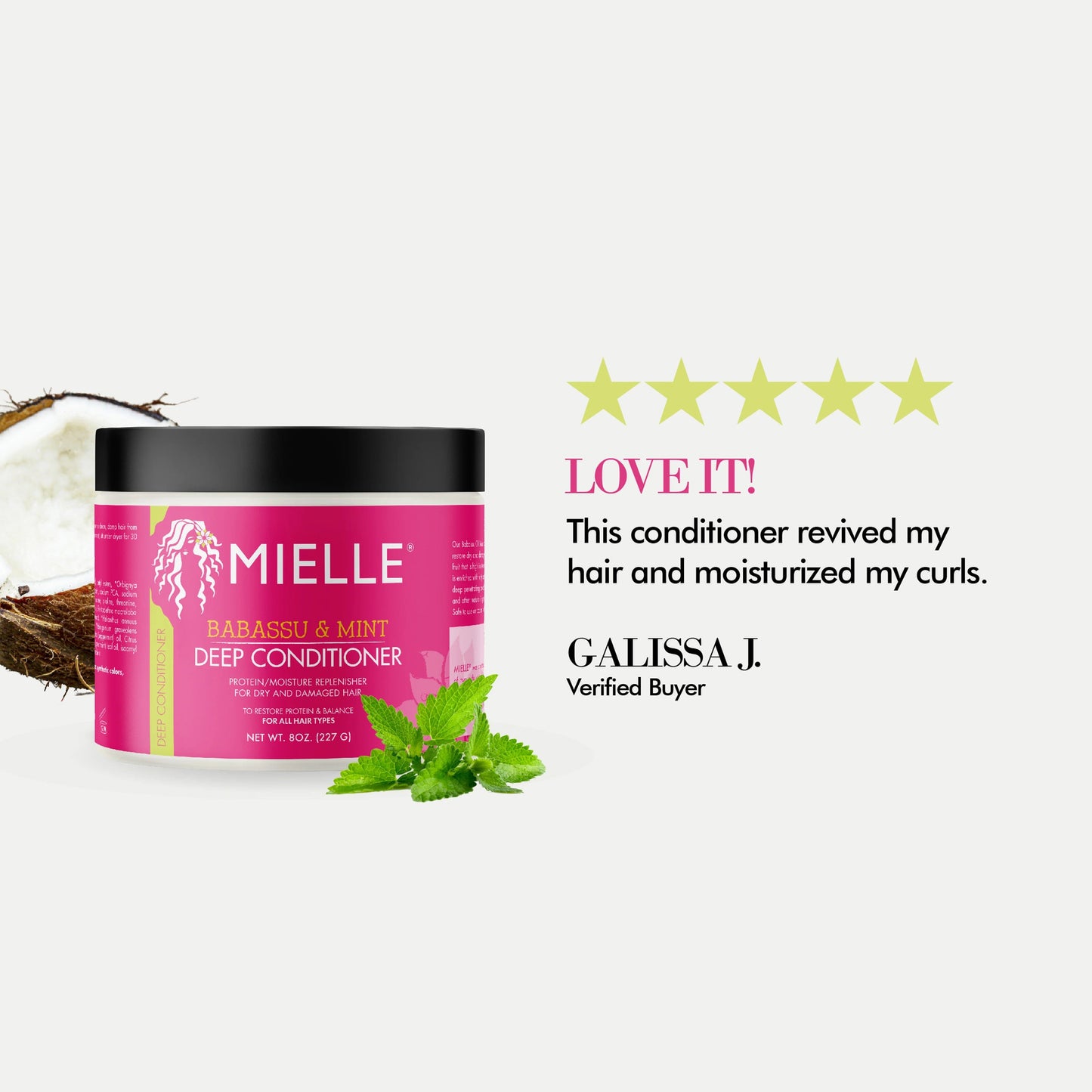 Mielle Babassu and Mint Deep Conditioner 8 oz