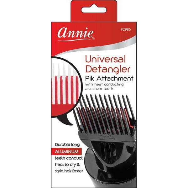 Annie #2986 Universal Fit Detangler Hair Dryer Pik Black/Red