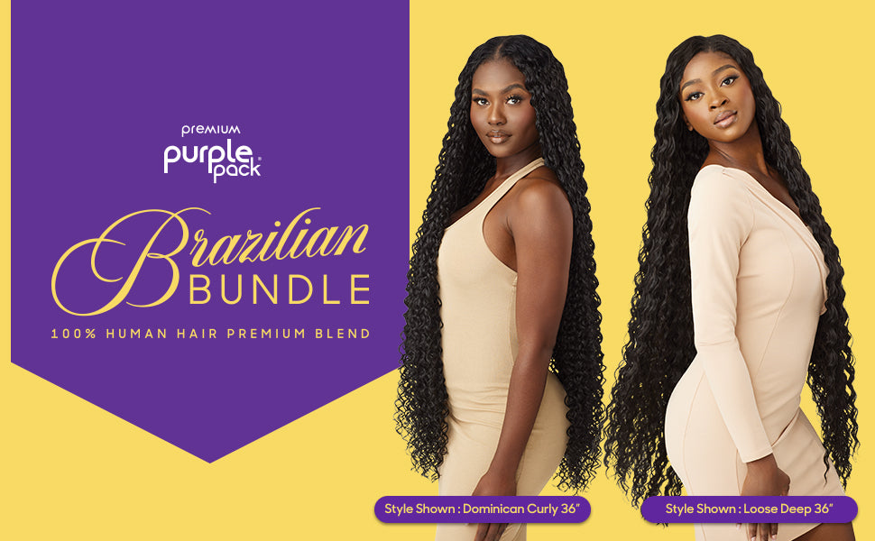 Purple Pack Brazilian Bundle Dominican Curl 18