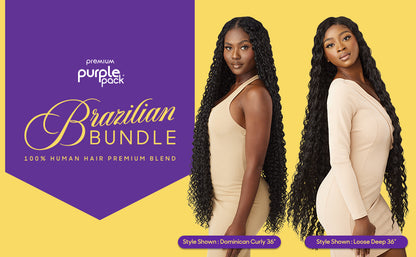 Purple Pack Brazilian Bundle Dominican Curl 18"