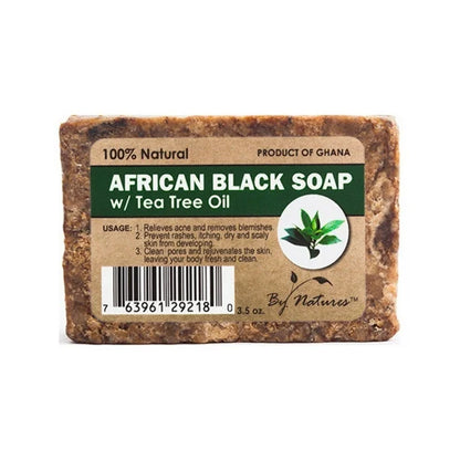 Natures African Black Soap W/Tea Tree Oil 6.5 oz