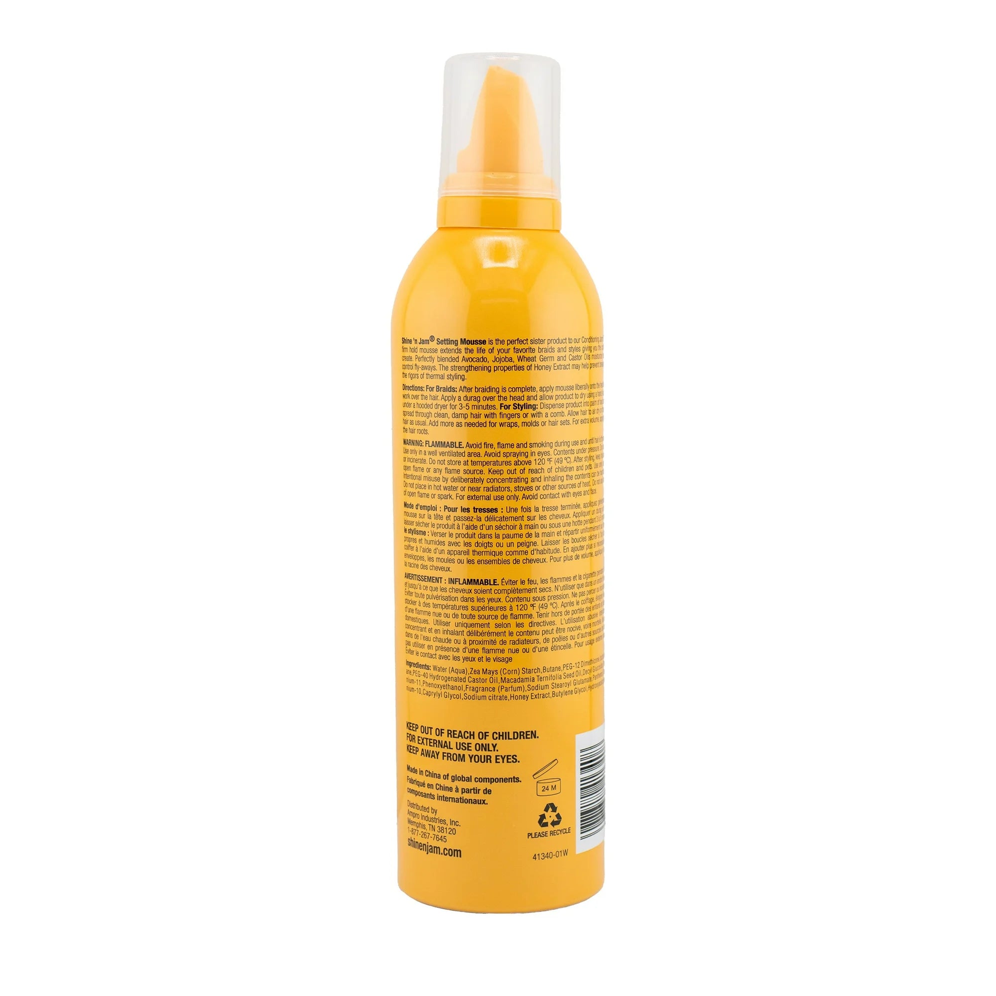 Ampro Shine N' Jam Setting Mousse Extra Hold 12 oz