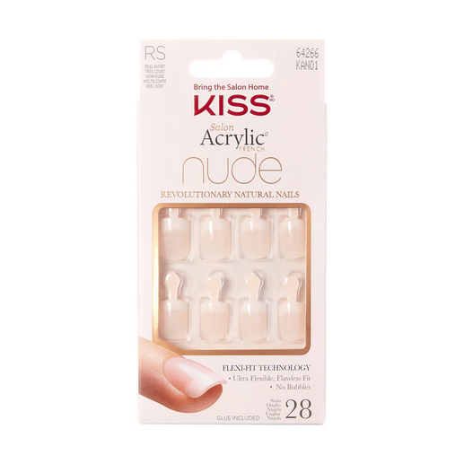 Kiss Salon Acrylic French Nude Press-On Nail Kit KAN