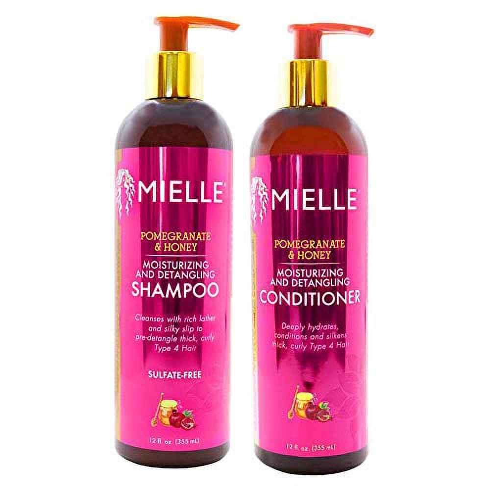 Mielle Organics Pomegranate & Honey Shampoo & Conditioner Bundle Set 12 fl oz Each