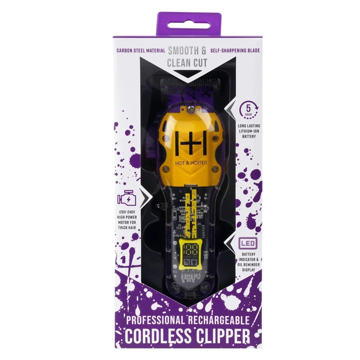 5788 H&H PROF. RECHARGEABLE CORDLESS CLIPPER ELECTRIC PURPLE