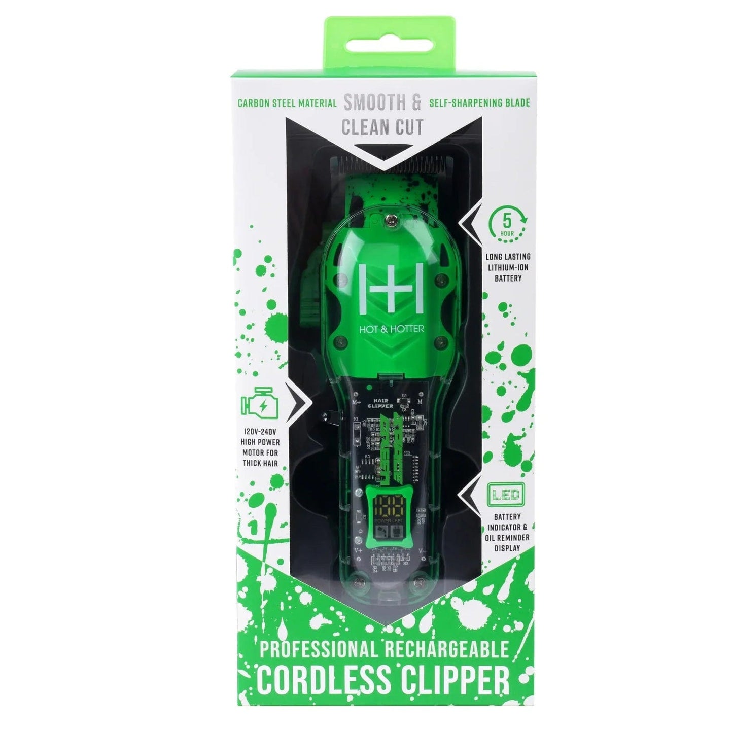 5787 H&H PROF. RECHARGEABLE CORDLESS CLIPPER SPACE GREEN
