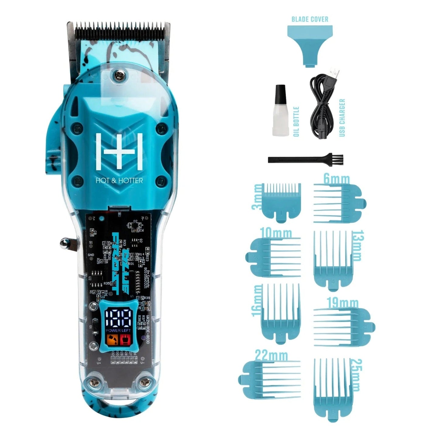 5786 H&H PROF. RECHARGEABLE CORDLESS CLIPPER BLUE FROST