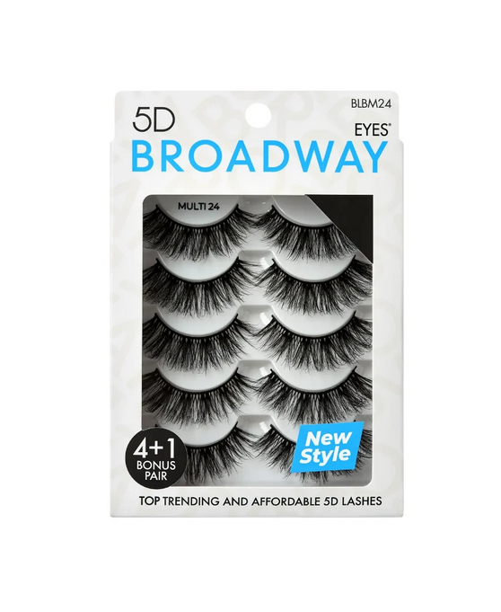 Broadway Eyes 5D Strip Lashes 5 Pair Multipack