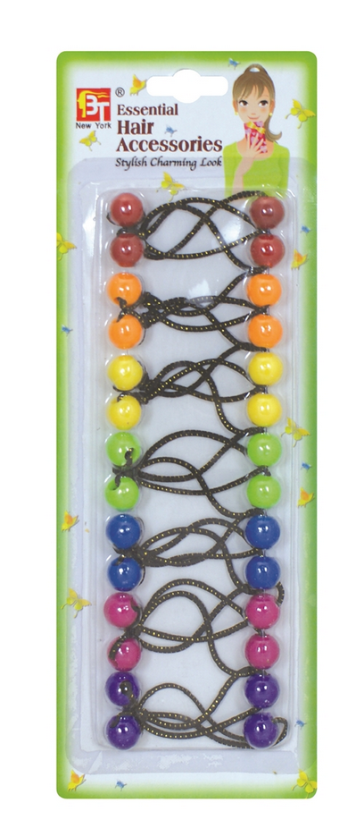 Beauty Town Kids Ponytail Holders With Beads - Assorted Colors