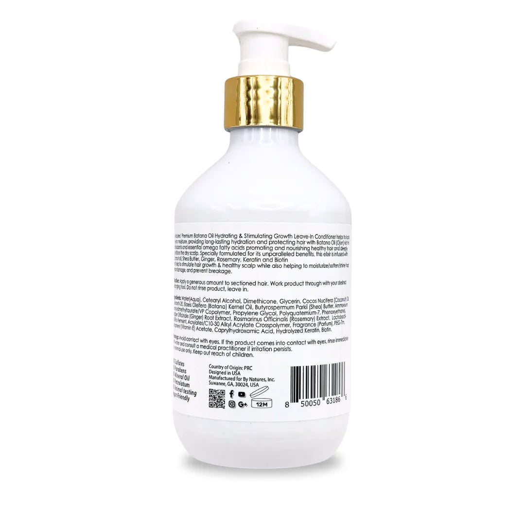 By Natures Batana Oil Hydrating & Strengthening Growth Leave-In Cond 12 oz