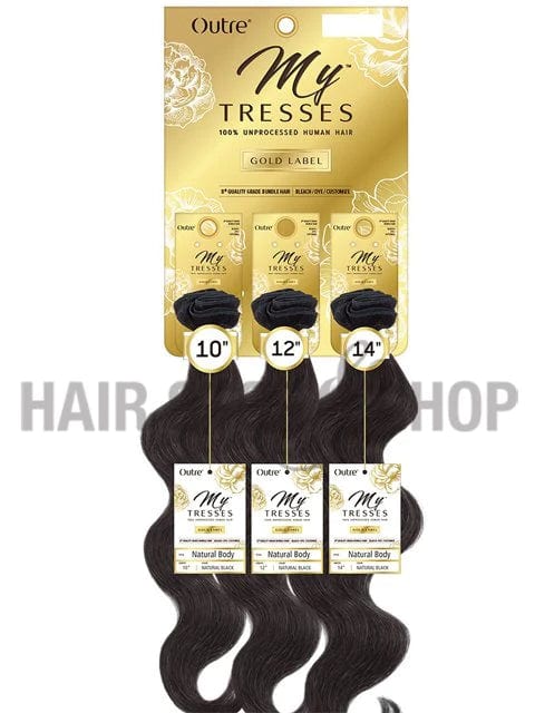 MyTresses Gold Label Natural Body 18"20"22" + 4X4 HD Closure