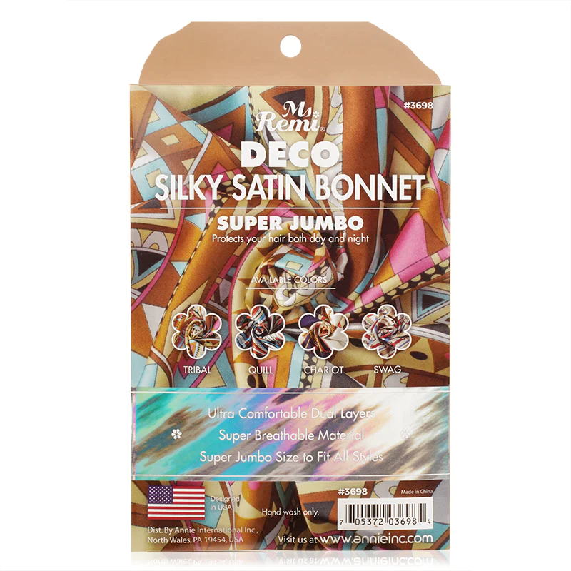 MS. REMI Deco Silky Satin Bonnet X-Jumbo Assorted Color - 3698