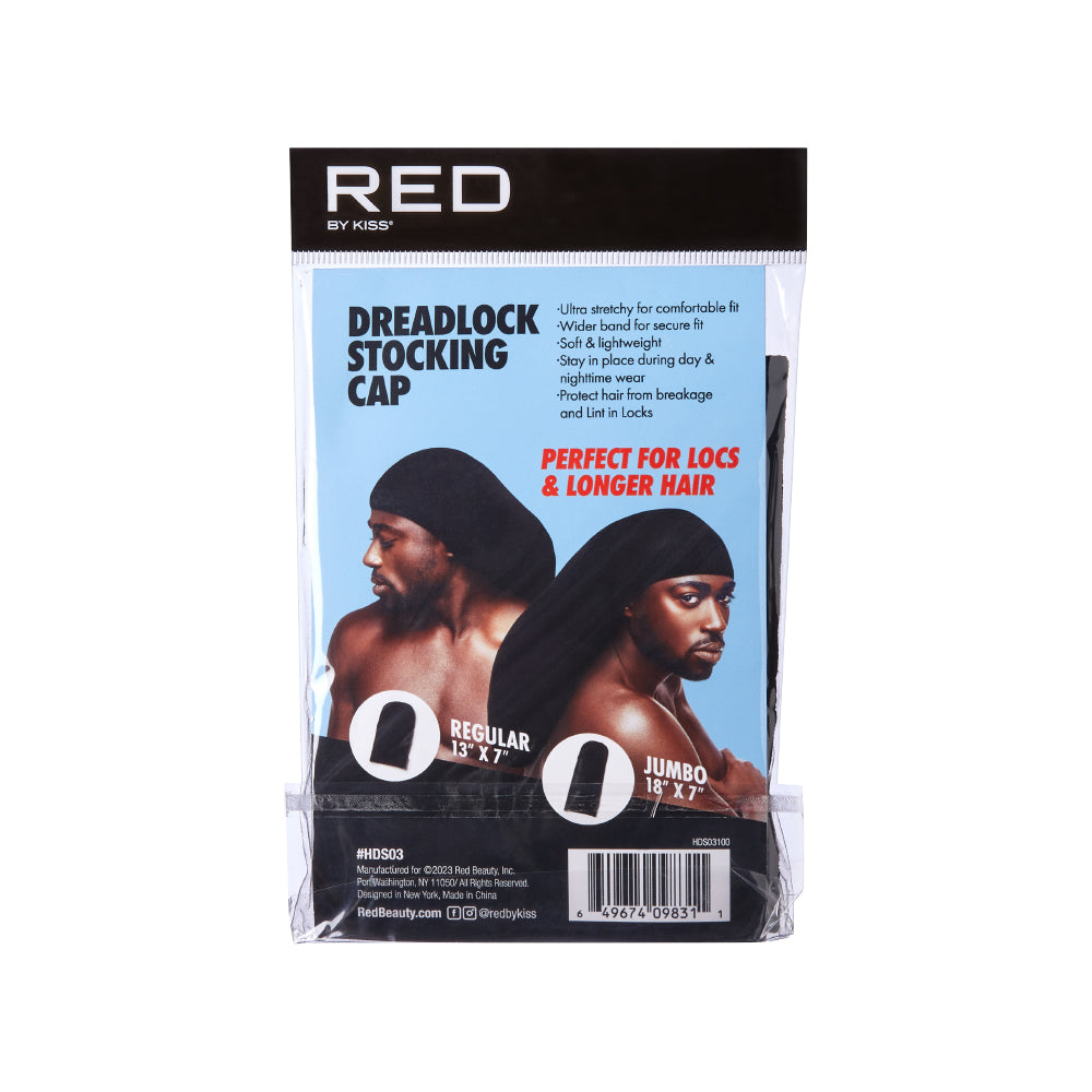 Red Dreadlocks Stocking Cap Regular 7X13 HDS03