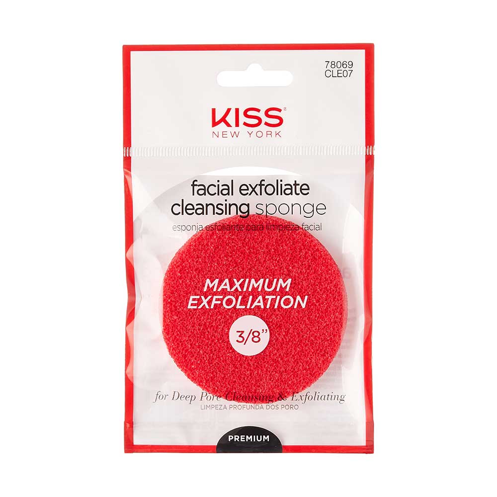 Kiss New York Facial Exfoliate Cleansing Sponge 3/8"