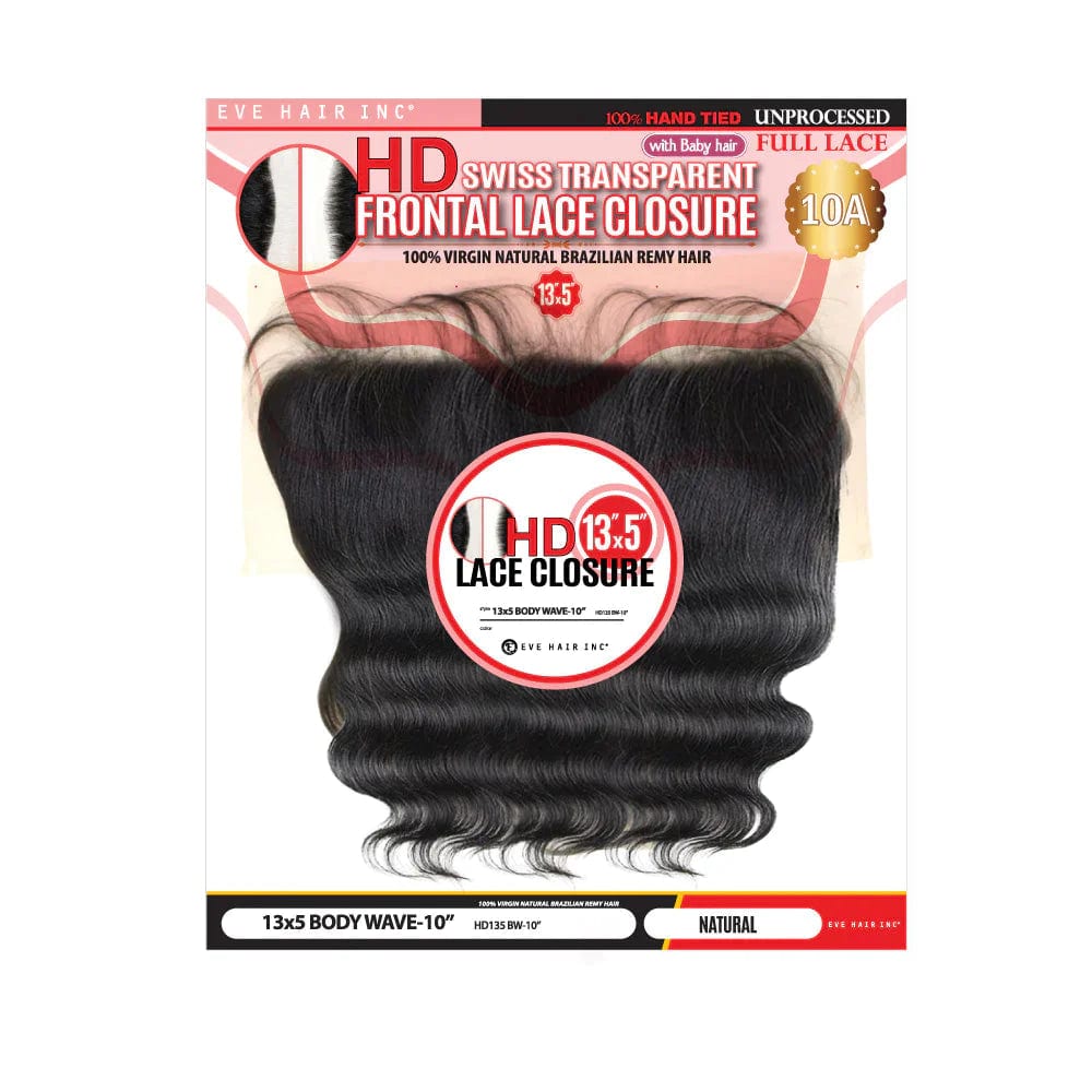 Eve Hair Swiss Lace Closure Straight 13x5 14" #HD135ST-14