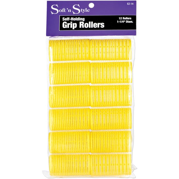 SOFT 'N STYLE 1 1/4" Yellow Velcro Roller - EZ-14