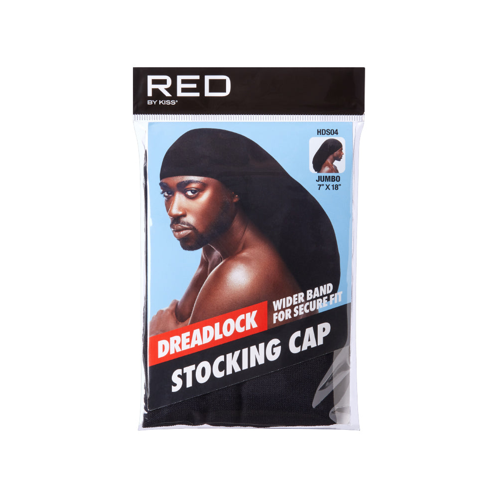 Titan Classic Dreadlock Stocking Cap Jumbo Red HDS04