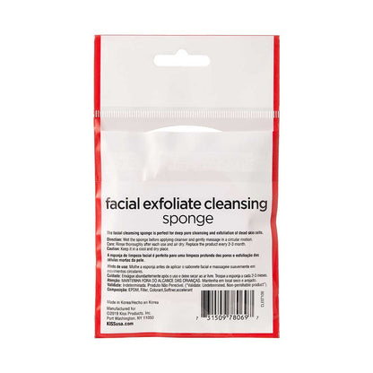 Kiss New York Facial Exfoliate Cleansing Sponge 3/8"-CLE07