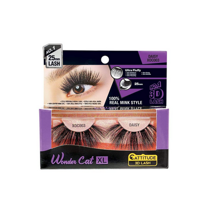 Ebin New York Wonder Cat XL Real Mink Strip Lashes XOC