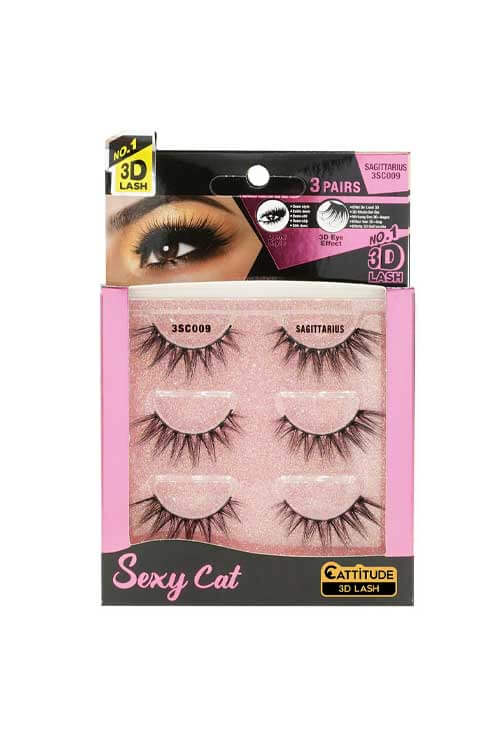 Ebin New York Sexy Cat 3D Lashes 3 Pair Value Pack