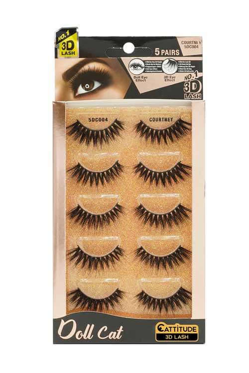 Ebin New York Doll Cat 3D Lashes 5 Pair Value Pack