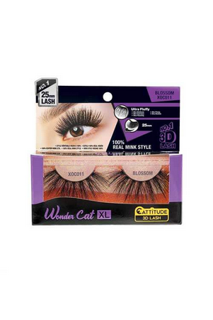 Ebin New York Wonder Cat XL Real Mink Strip Lashes XOC