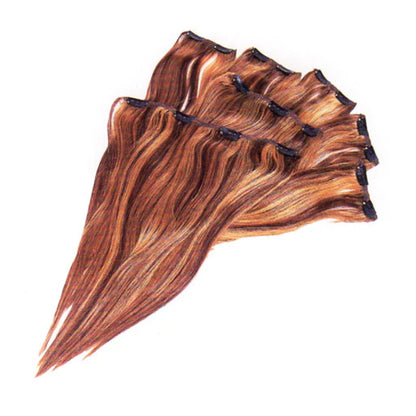 Fashion Source 7Piece 16" Clip-On Human Hair STW