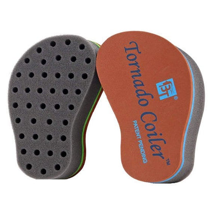 Beauty Town Tornado Coiler Hair Brush Sponge #09963 Yellow 10 mm Holes