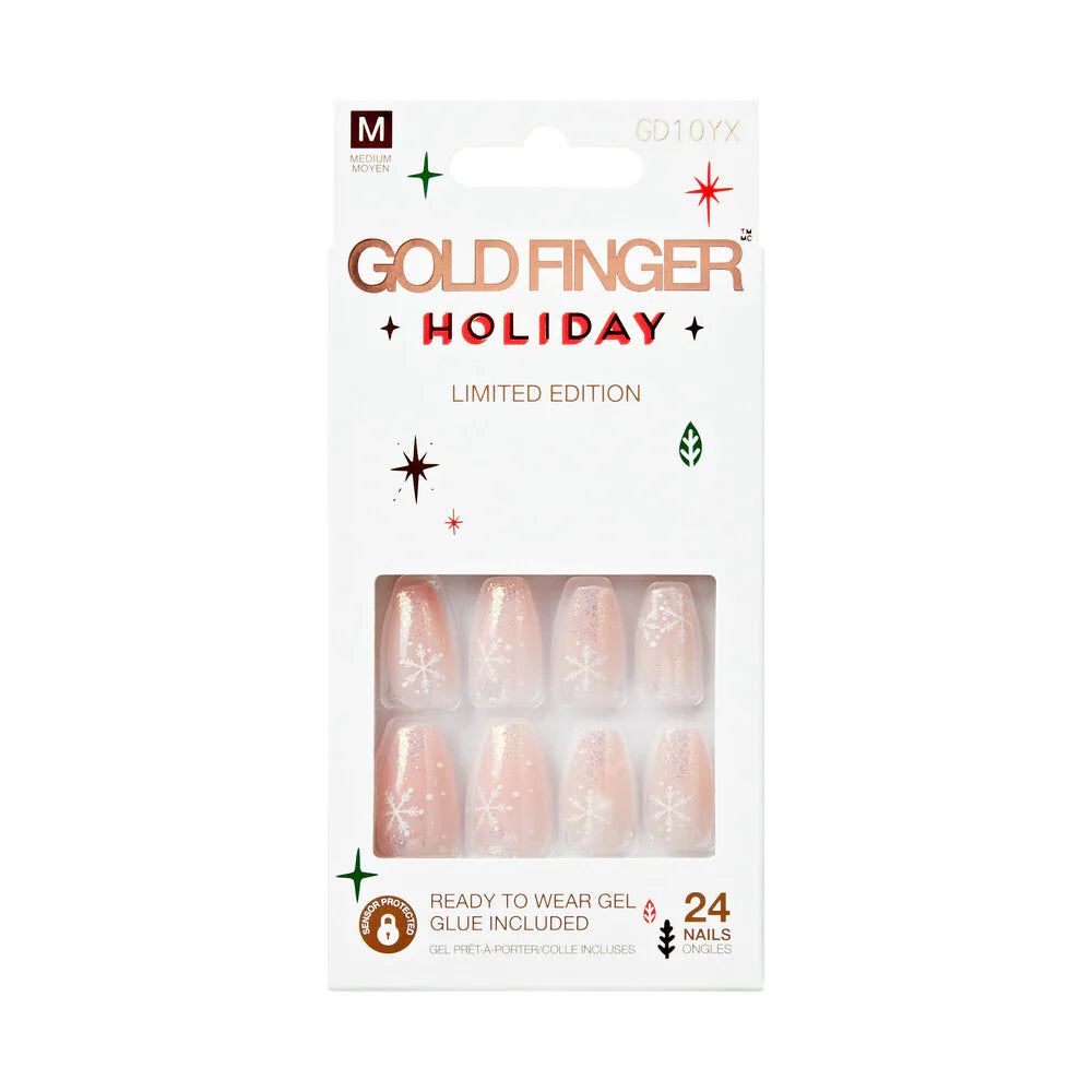 Gold Finger HD Holiday Design Nails