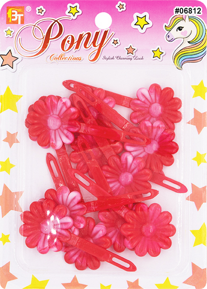 Beauty Town Two-Tone Daisy Barrettes