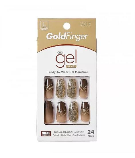 Gold Finger Gel Glam Ready-to-Wear Manicure Kit GD